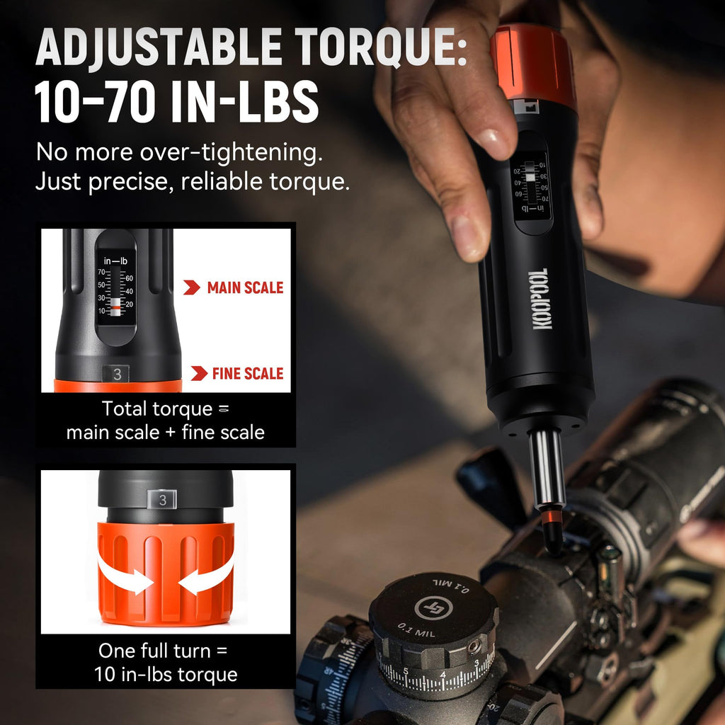 46Pcs Torque Screwdriver Set 1/4" 10-70 in-lb T2299