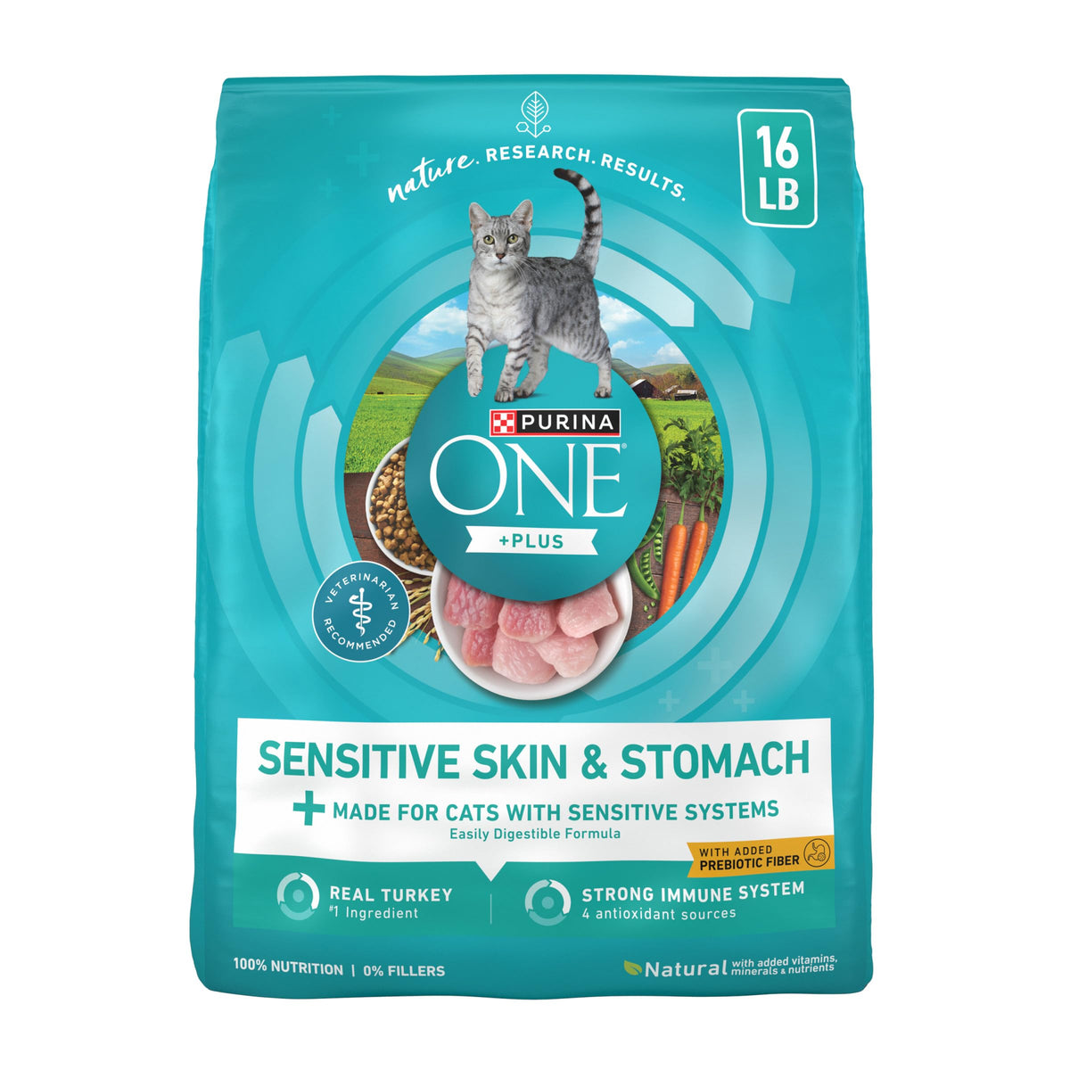 Sensitive Skin and Stomach Dry Cat Food 16 lb Bag Q874269