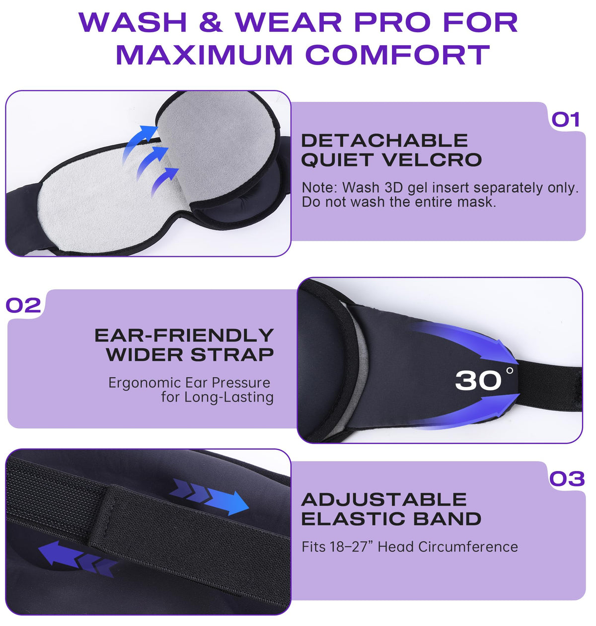 Bluetooth Sleep Mask Headphones with Hot & Cold Compress C476