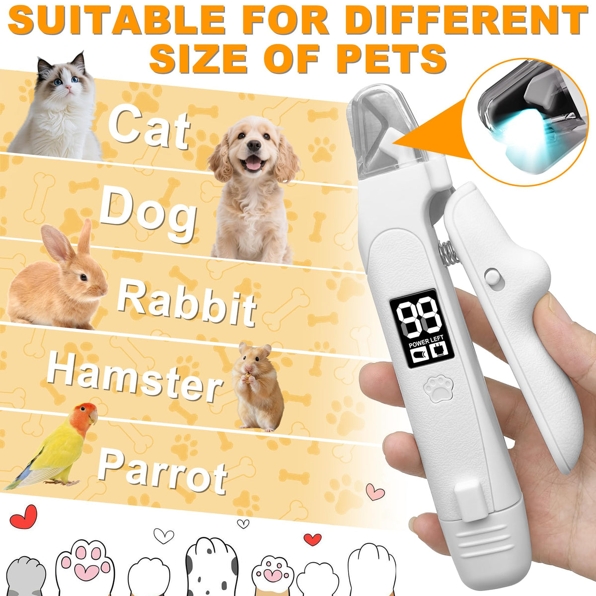 Dog Nail Clippers & Grinder with LED Light M885094