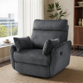 Gray Corduroy Swivel Recliner Chair E11884