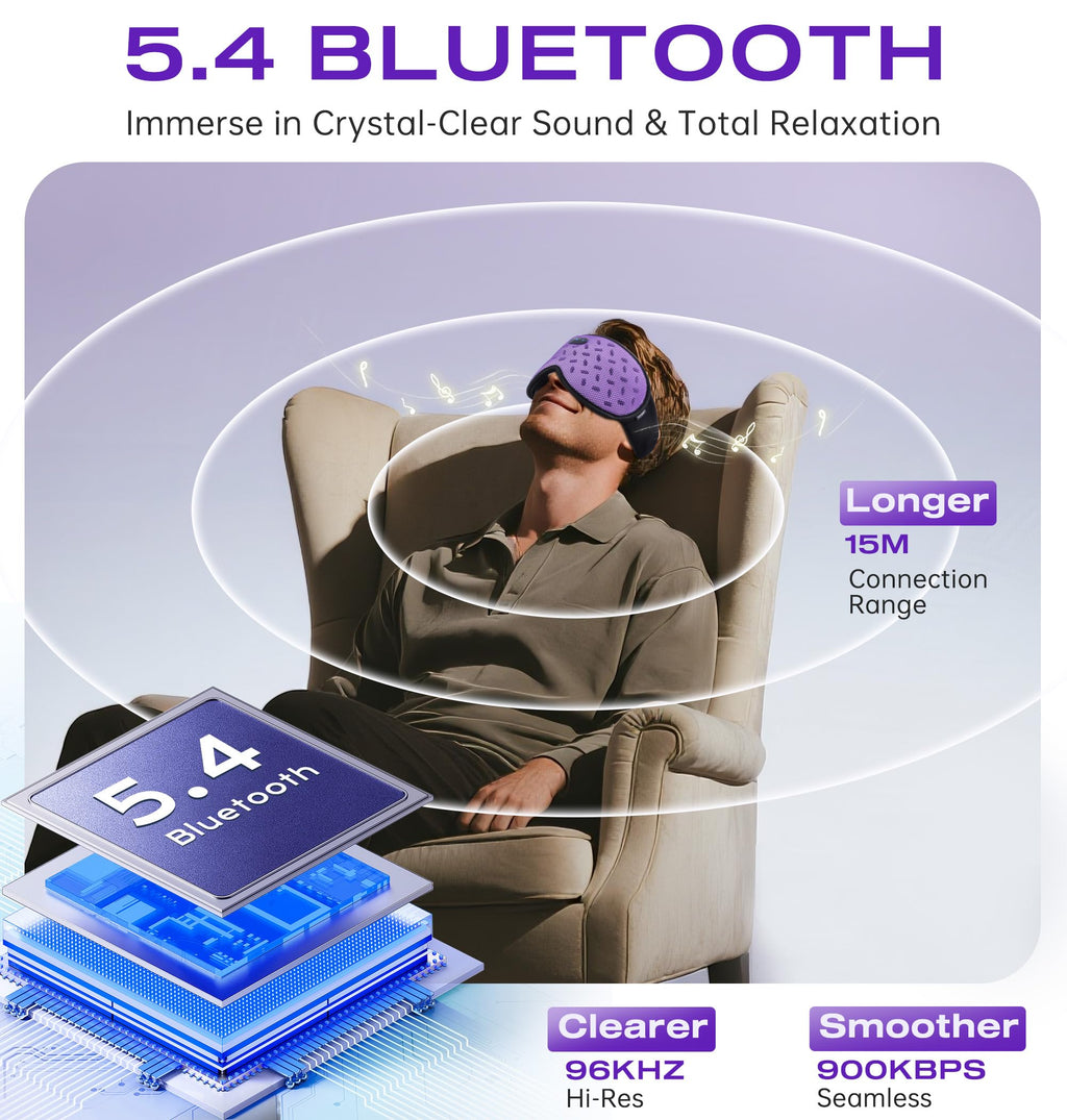 Bluetooth Sleep Mask Headphones with Hot & Cold Compress C476