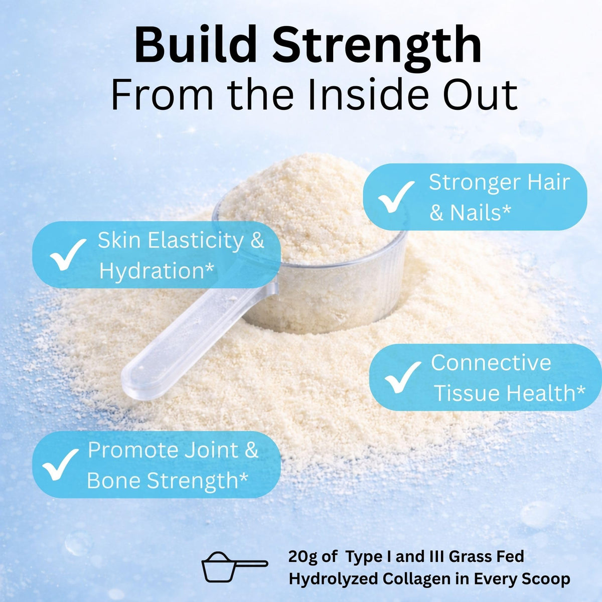 Hydrolyzed Collagen Peptides Powder Type I & III Unflavored 28 Servings U241