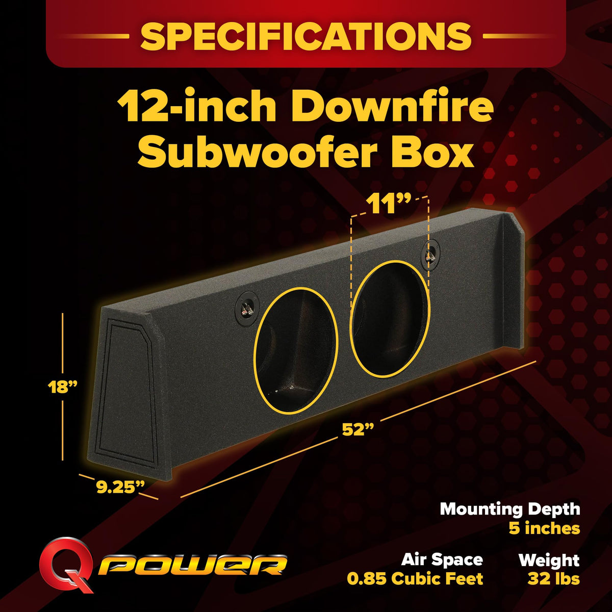 Dual 12in Subwoofer Box O834