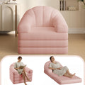 Pink Chenille Convertible Sofa Bed M888