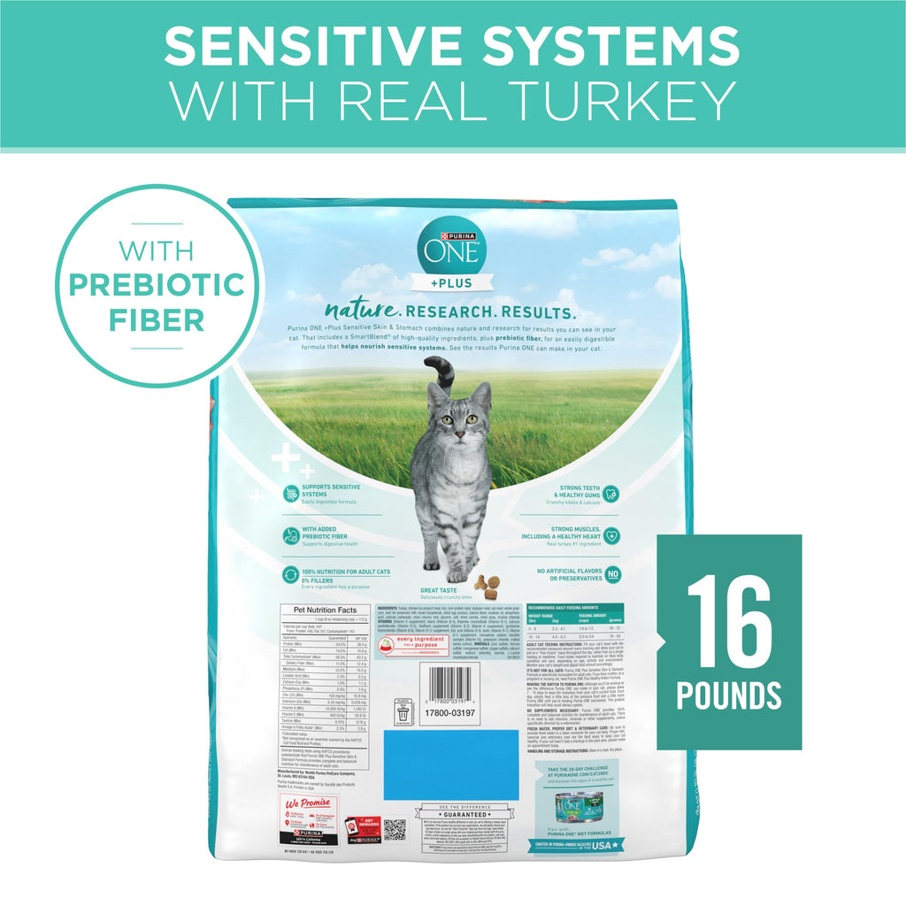 Sensitive Skin and Stomach Dry Cat Food 16 lb Bag Q874269