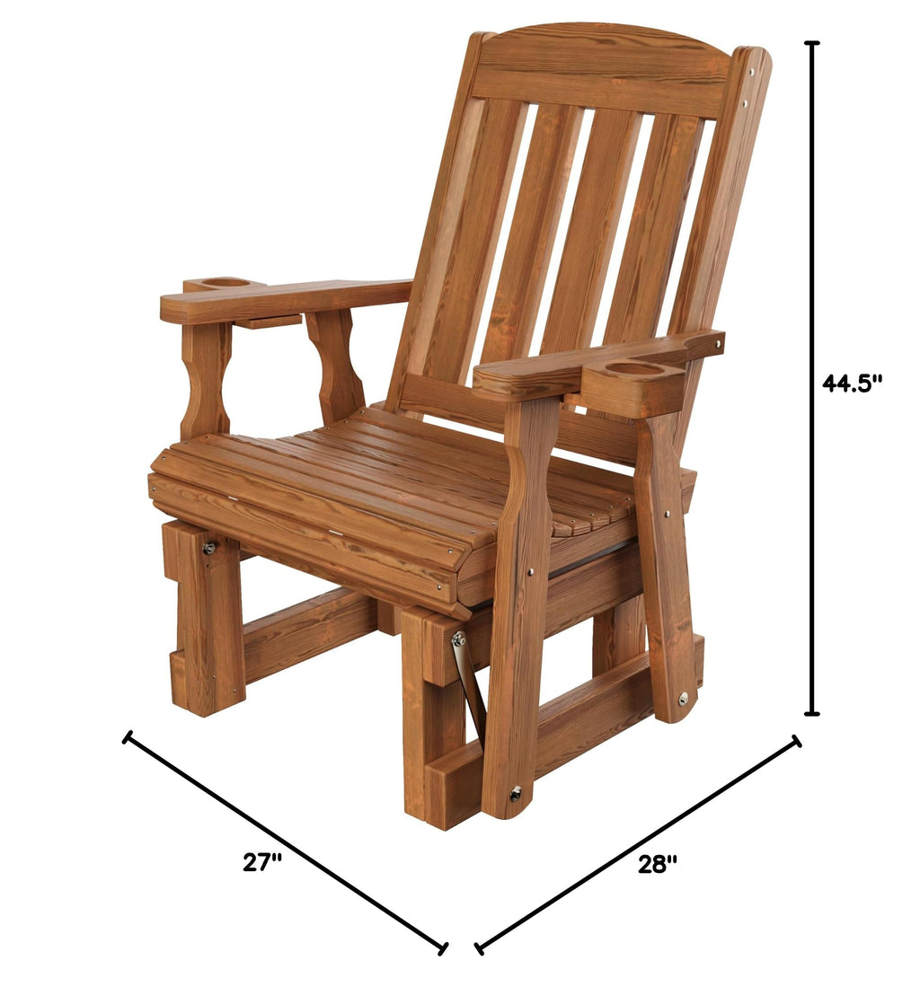 Heavy Duty 600 Lb High Back Glider Chair with Cupholders L462