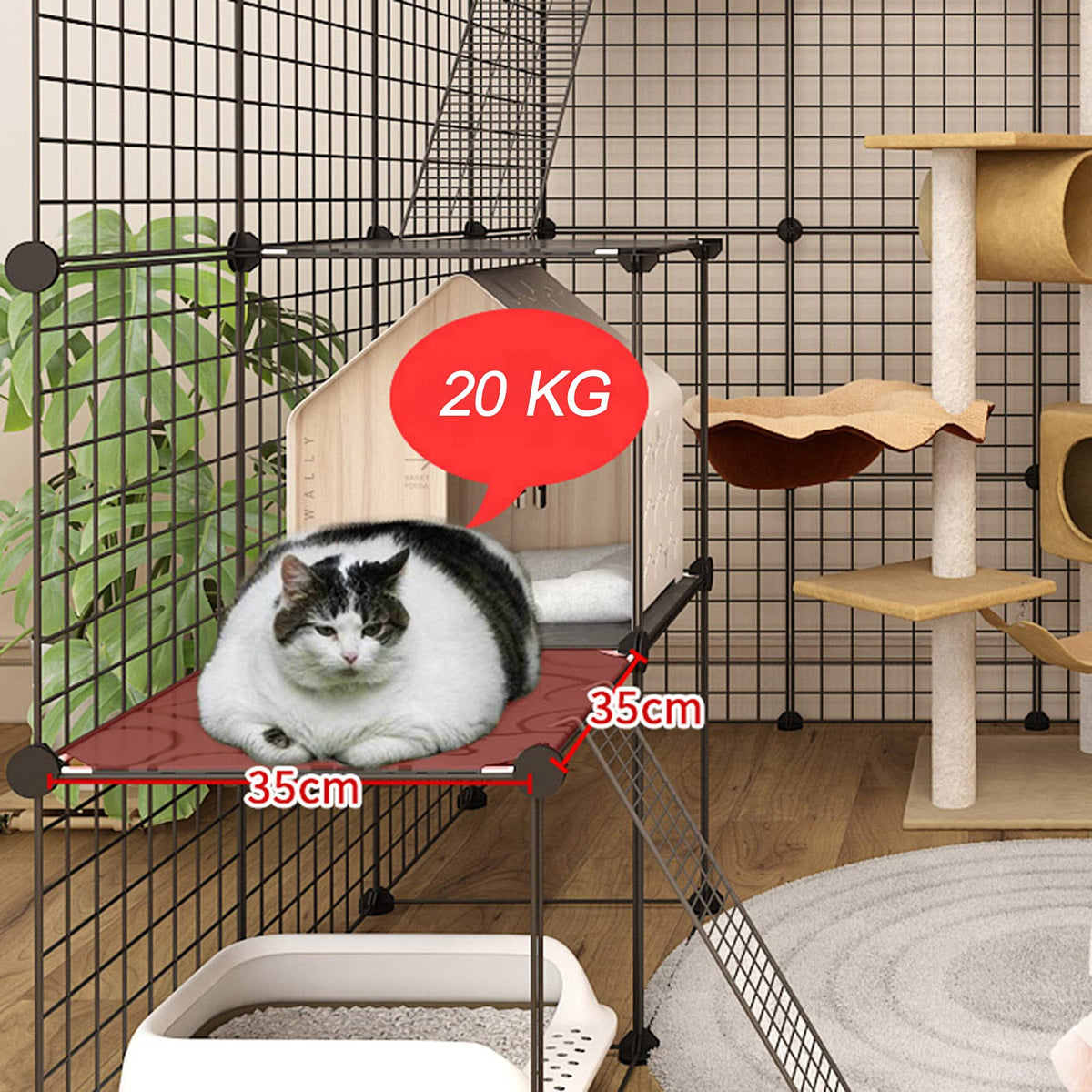 Metal Wire Small Animal Cage 147 * 147 * 146cm K425