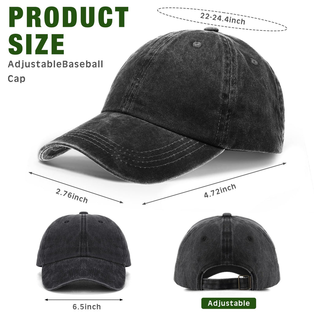 30 Pack Washed Denim Distressed Adjustable Cotton Baseball Cap H114631