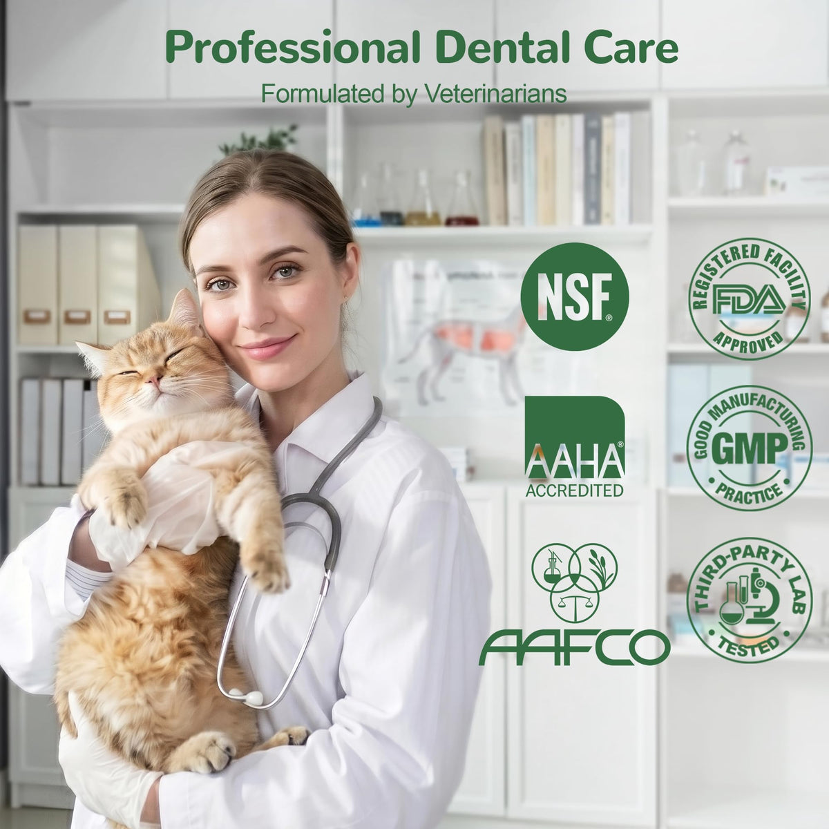 Cat Dental Care Powder with Probiotics 80g X2867