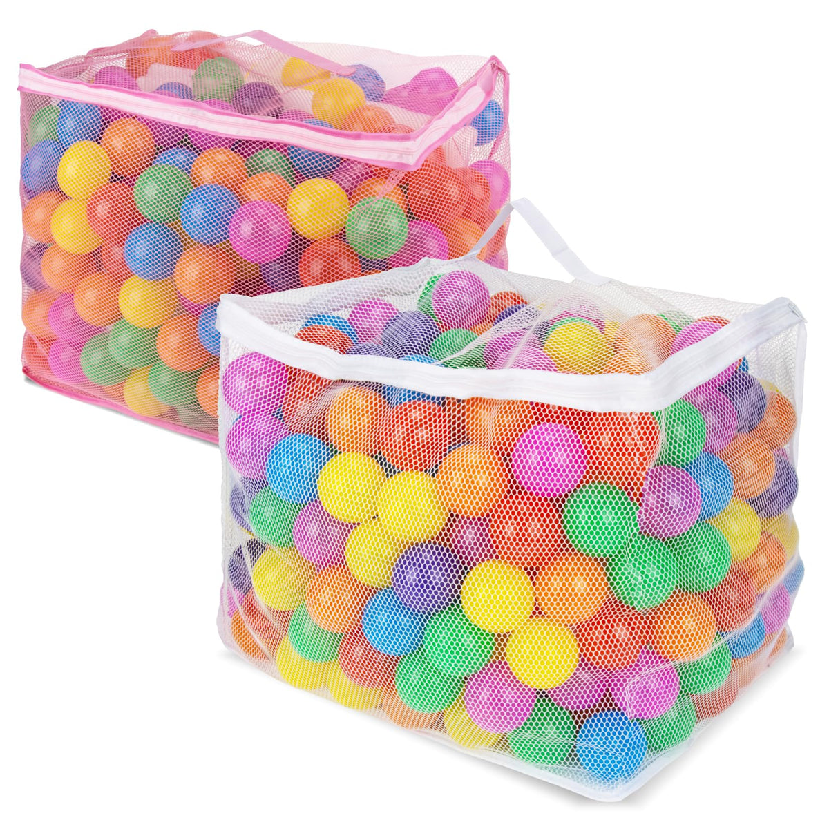 2 PCS Mesh Storage Bags with Zipper Y17295