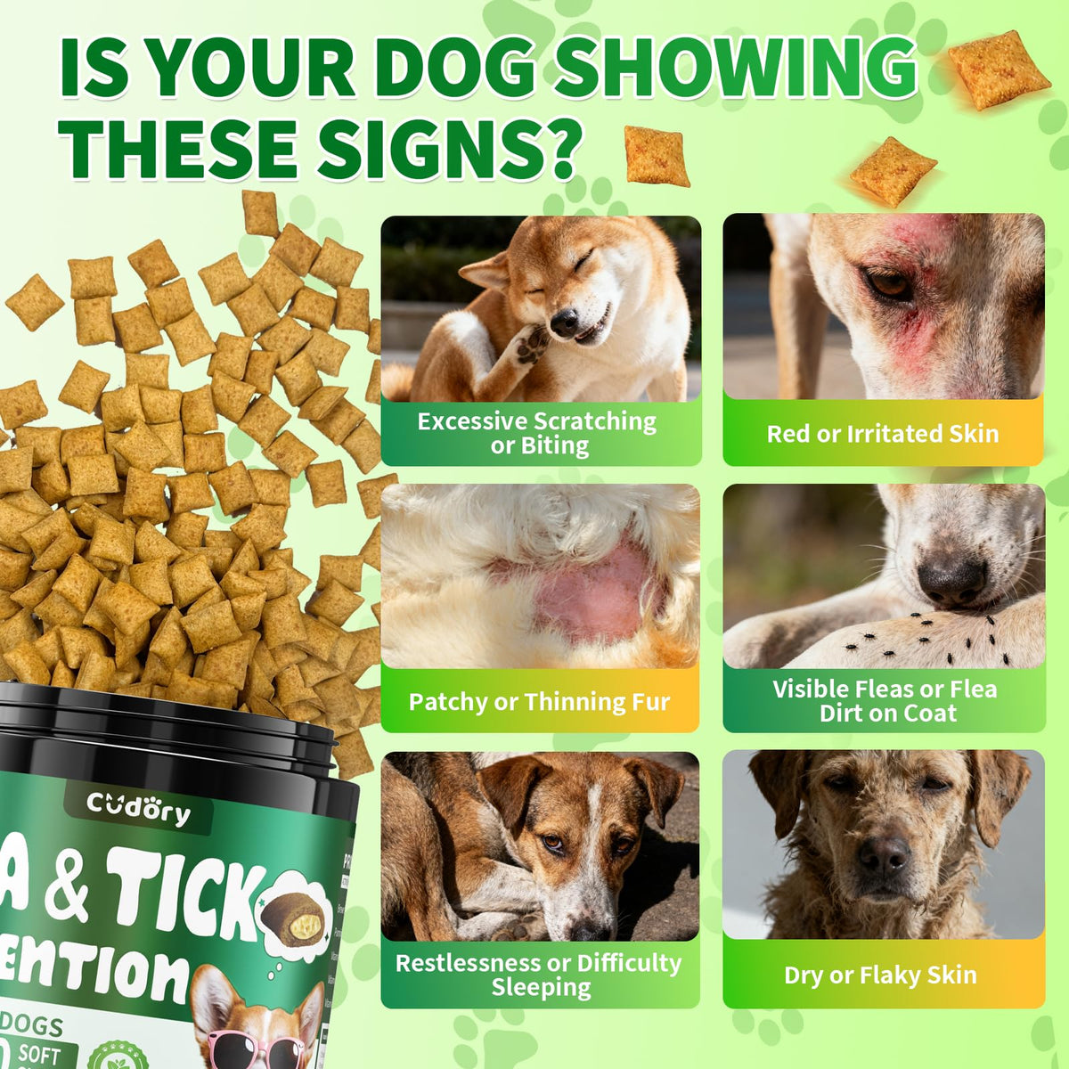 Flea and Tick Prevention for Dogs Chews Q997
