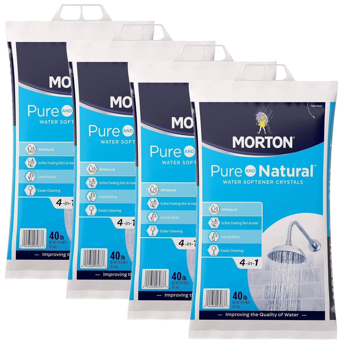 Water Softener Salt Crystals 40 lb Bag 4 Pack K678593