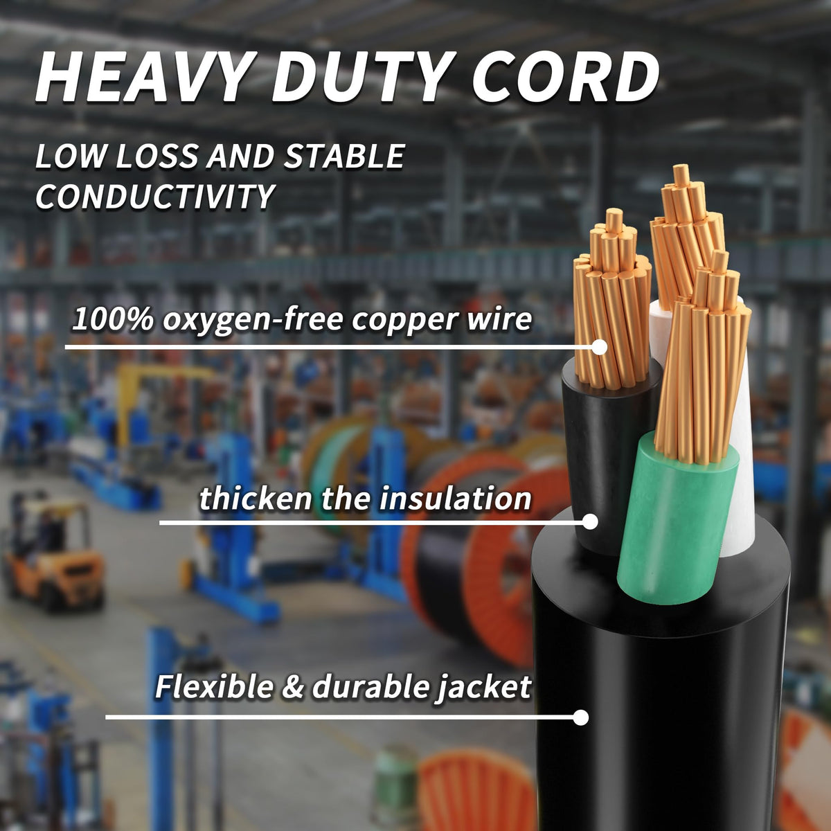 100 FT 16/3 Outdoor Extension Cord with Multiple Outlets Black M57473