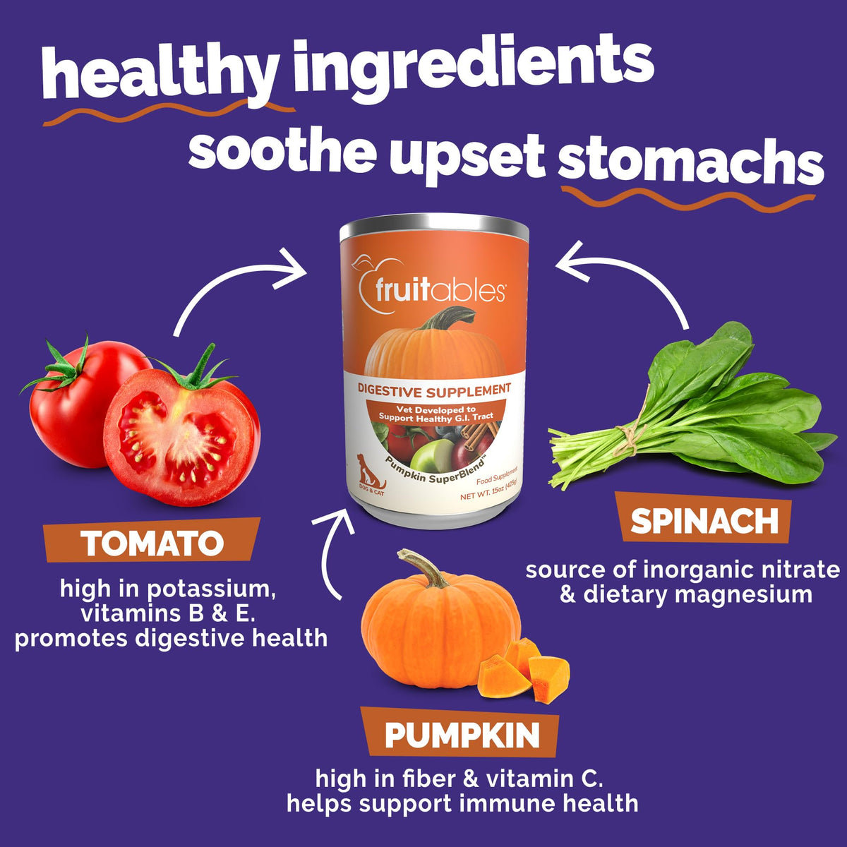 Pumpkin Digestive Supplement for Dogs 15oz W477