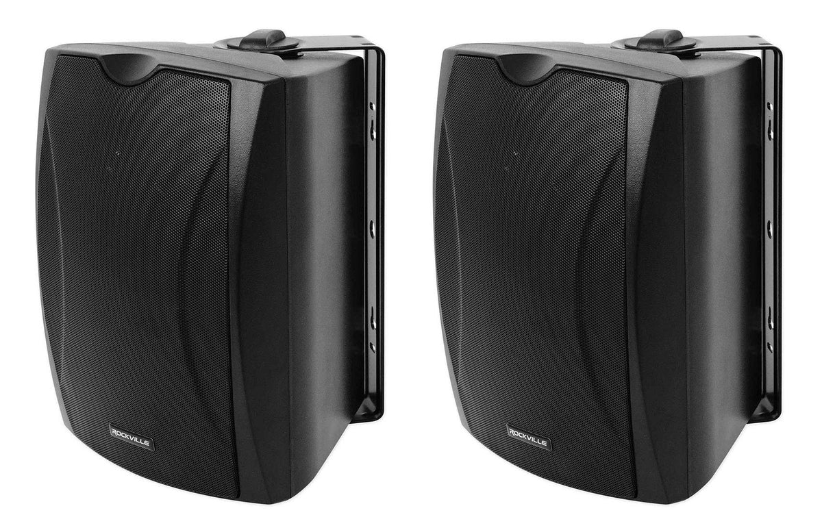 Black Indoor/Outdoor Wall Speaker, 2-Pack E607
