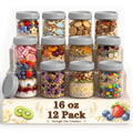 12 Pack 16 oz Glass Jars with Lid K319800