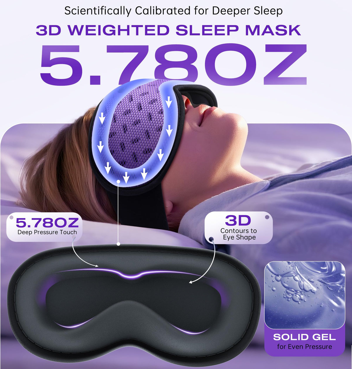 Bluetooth Sleep Mask Headphones with Hot & Cold Compress C476
