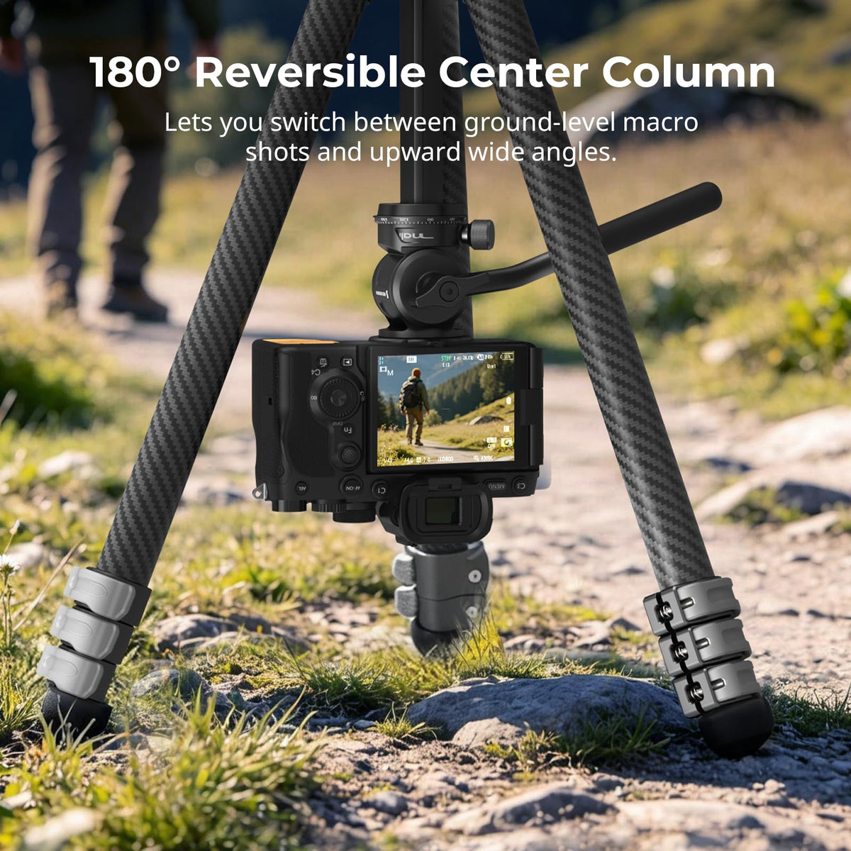 Carbon Fiber Compact Travel Tripod with Fluid Head Z305546