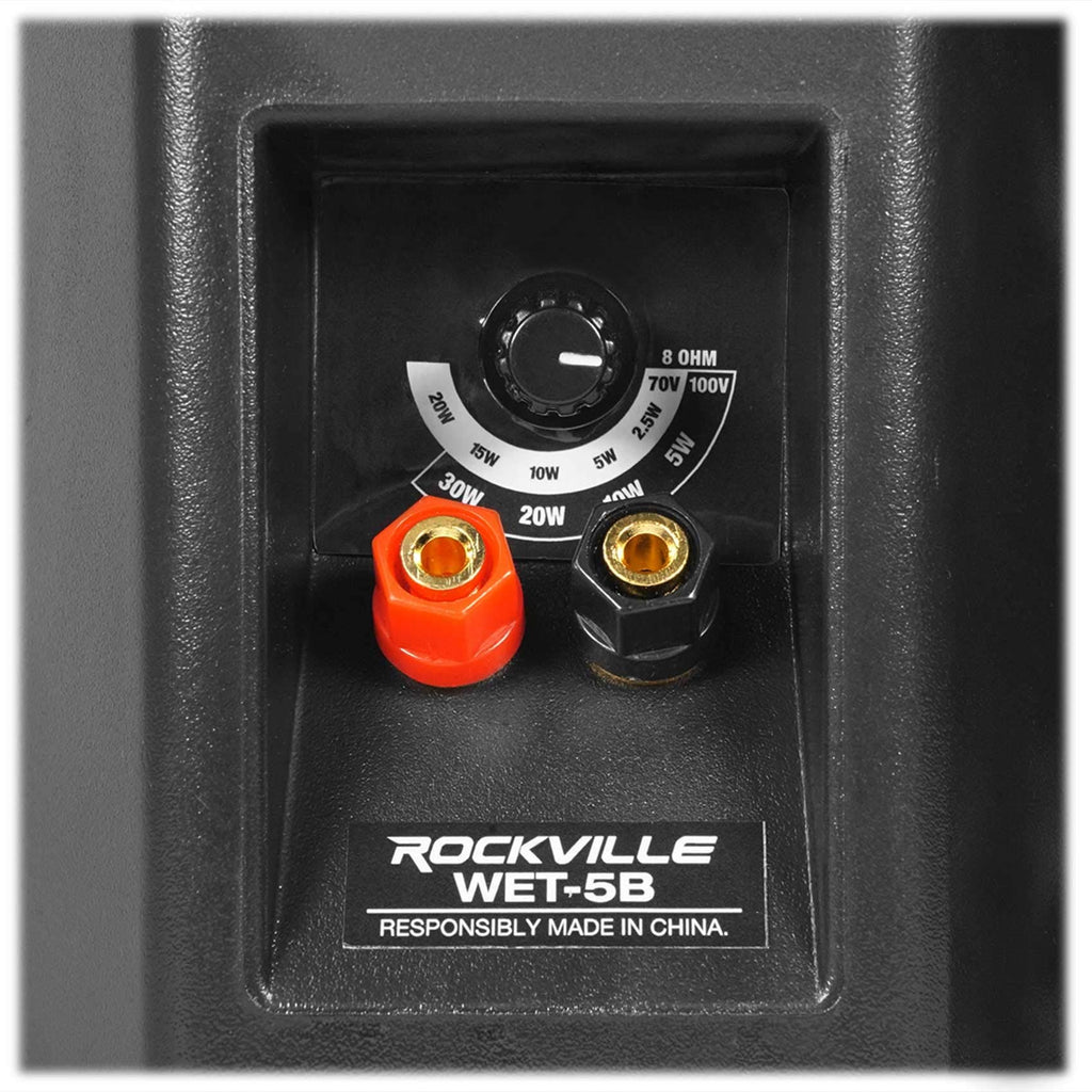 Black Indoor/Outdoor Wall Speaker, 2-Pack E607
