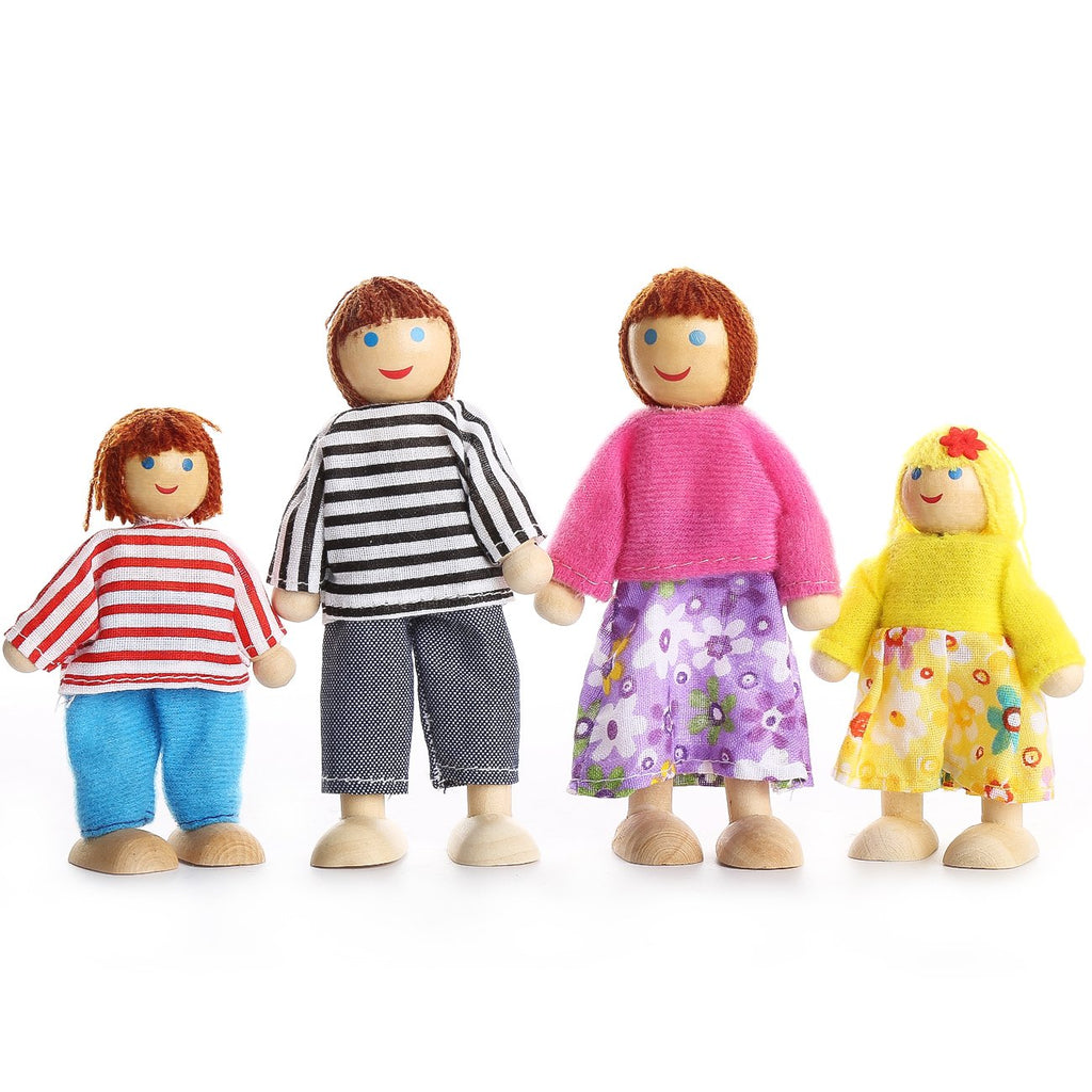 Dollhouse Figures Set of 7 with Dog R1583