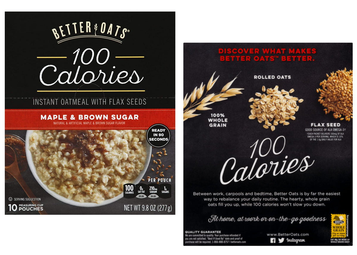 100 Calorie Instant Oatmeal Bundle with Flax Seed Y5816